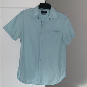 Touch of blue short sleeve button down